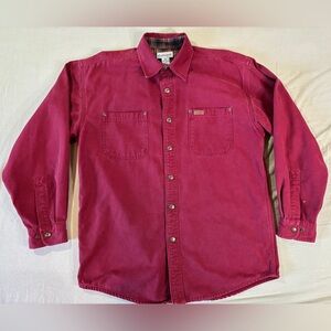 Carhartt Flannel-lined Canvas Shirt Jacket (S96) “Dark Red”